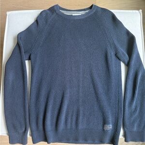 Selected Homme Slhirving Crew Neck W Camp Men's Deep Blue Sweater